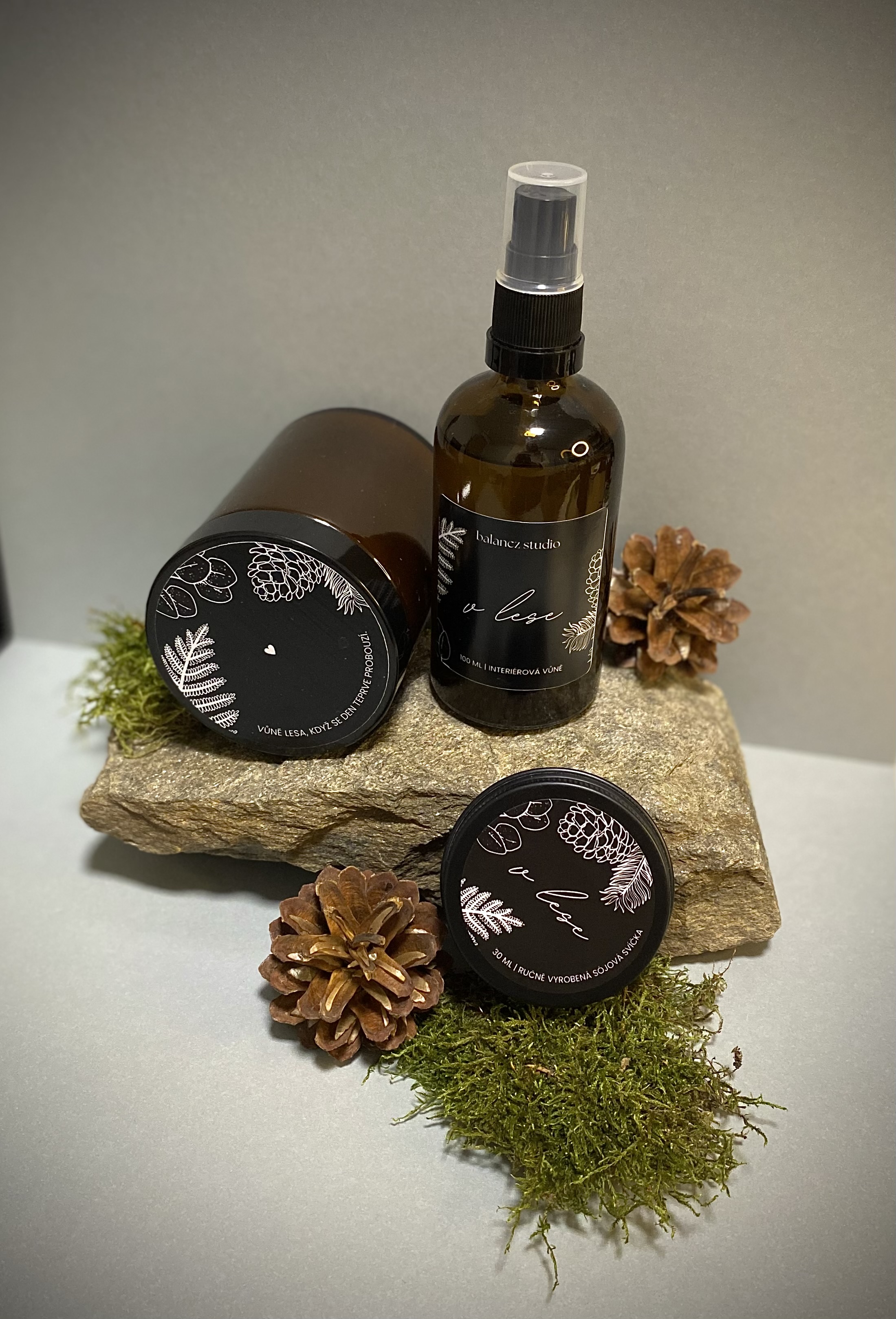 Kolekce sójových svíček Natural V lese